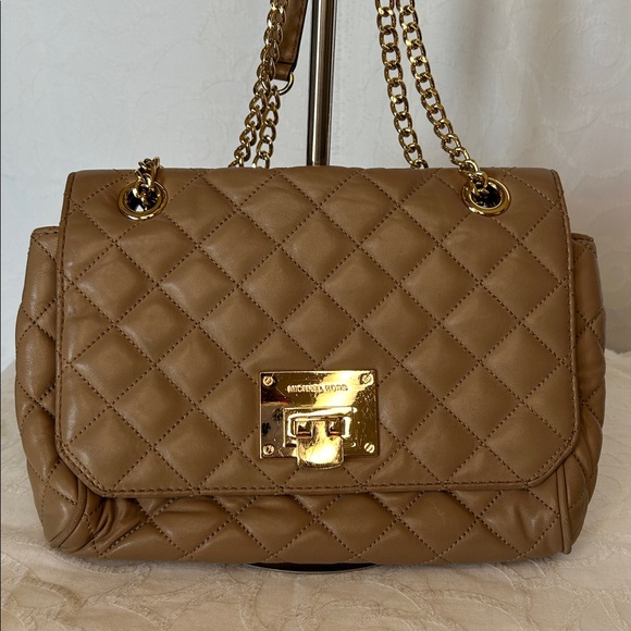 Michael Kors Handbags - Michael Kors Brown Quilted Shoulder Bag
